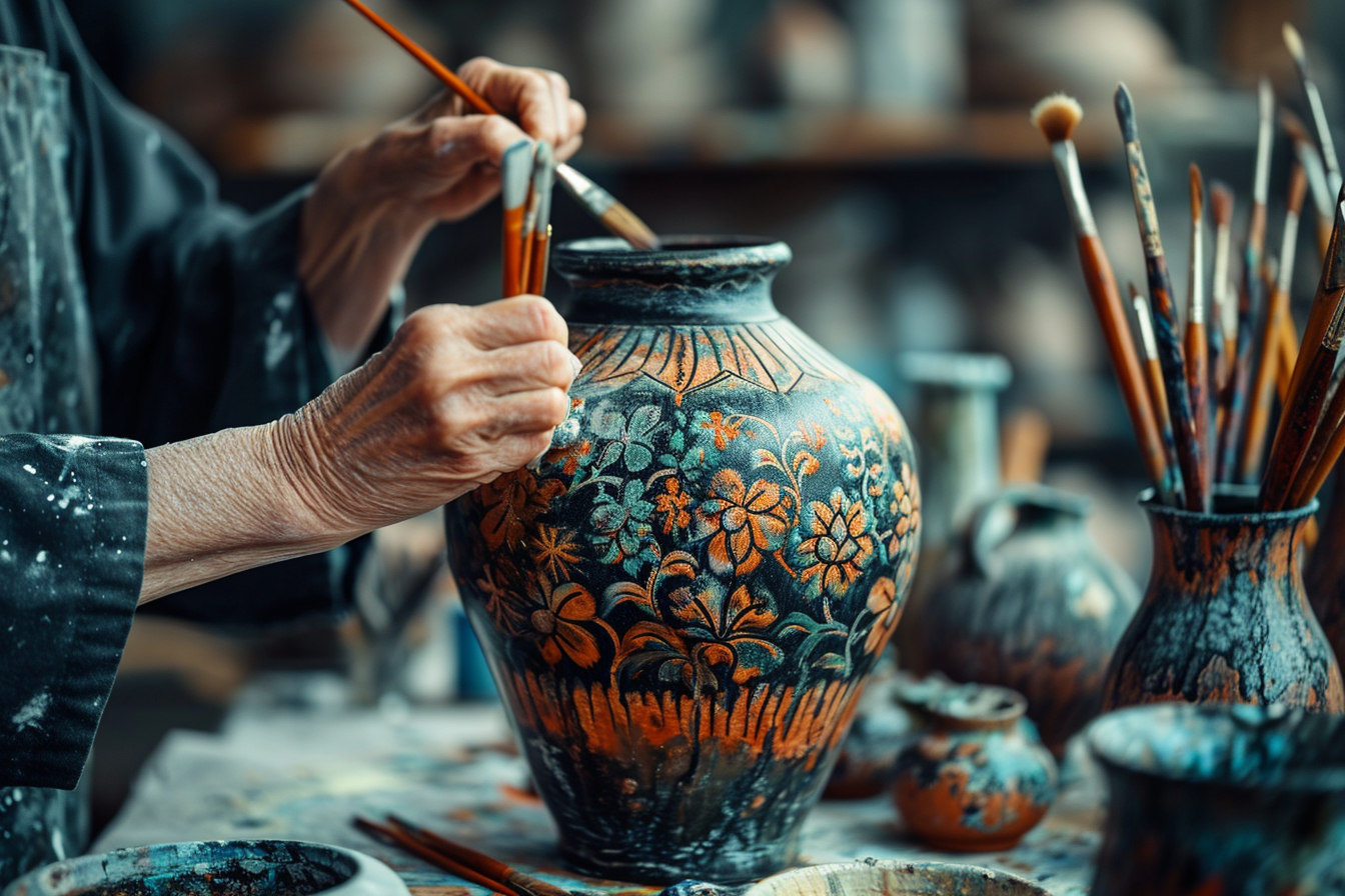 Techniques essentielles pour réussir la peinture sur céramique raku